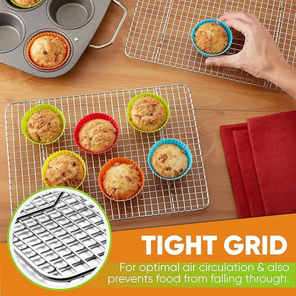Spring Chef 8.5 x 12 Inch Stainless Steel Cooling Rack - Image 7