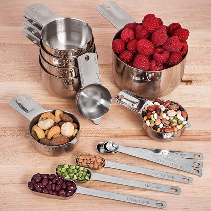 Hudson Essentials Stainless Steel Measuring Cups and Spoons Set - Image 5